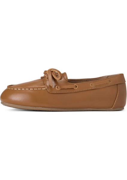 Deri Loafer Ayakkabı Bağcıklı Kaymaz Tabanlı Rahat Model