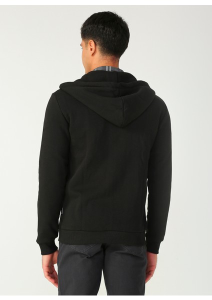 Erkek Zip Hoodie Ceres Life 22018684-BLK fırsatları
