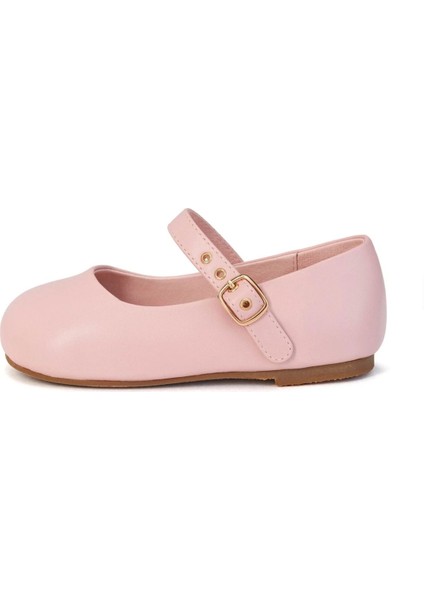 Deri Ayakkabı Geniş Ayaklara Uygun Altın Tokalı Kaymaz Taban