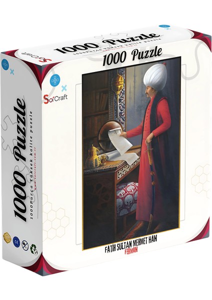 1000 Parça Puzzle Fatih Sultan Mehmet Han Ferman