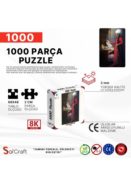 1000 Parça Puzzle Fatih Sultan Mehmet Han Ferman