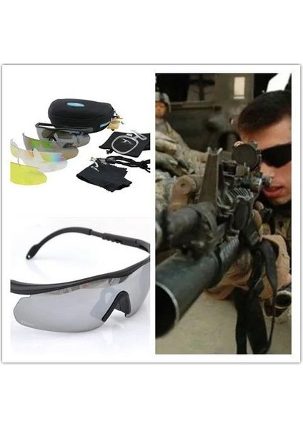 Usa Military Daisy C2 4 Lensli Taktikal Bisiklet Motorsiklet Gözlük