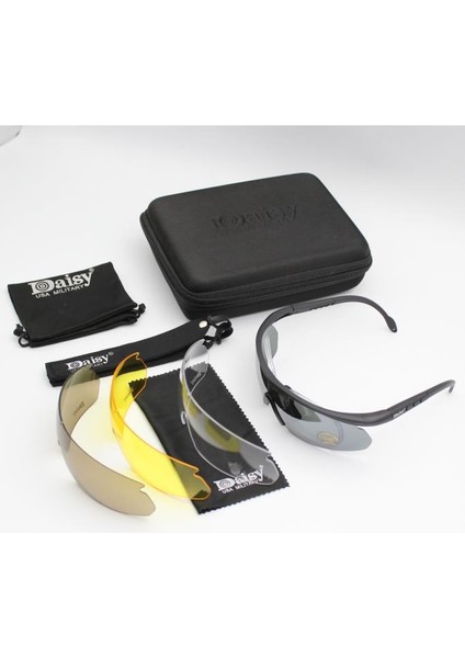 Usa Military Daisy C2 4 Lensli Taktikal Bisiklet Motorsiklet Gözlük indirimleri