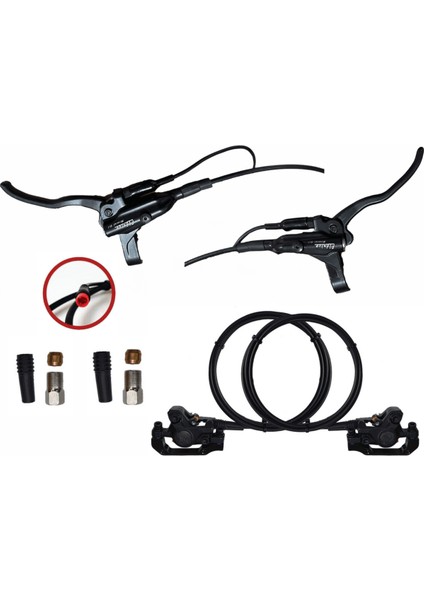 Roxform R200 Elektrikli Bisiklet Hidrolik Fren Takımı 2 Pin Su Geçirmez