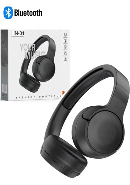 HN‑01 Bluetooth 5.2/5.3 Kablosuz Kulak Üstü Kulaklık | Type-C Şarj | Mikrofonlu