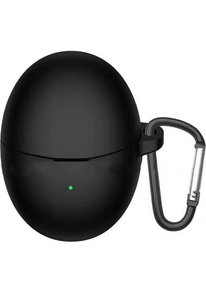 Huawei Freebuds 6 Uyumlu Kılıf Mat Kancalı Silikon SF13 Siyah