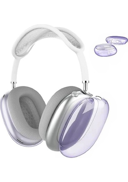 Airpods Max Uyumlu Kulaklık Kılıfı Silikon SF22 Lila