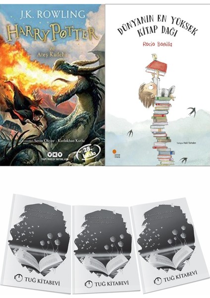 Harry Potter ve Ateş Kadehi ve Dünyanın En Yüksek Kitap Dağı + Hediyeli