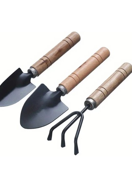 Mini Kazma Kürek Tırmık Portatif Set Saksı Temizliği Mini Bahçe Düzenleme Seti modelleri