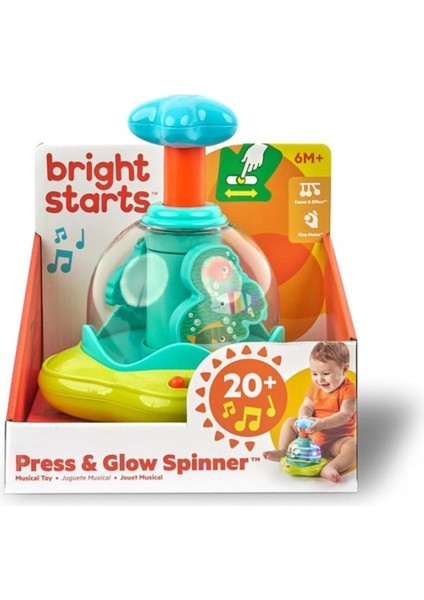 Elite Bright Starts Press &amp; Glow Spinner Müzikli Bebek Oyuncağı, Nedeni Bul Sonucu Gör, 6 Aylık ve Üz 1 Adet indirimleri