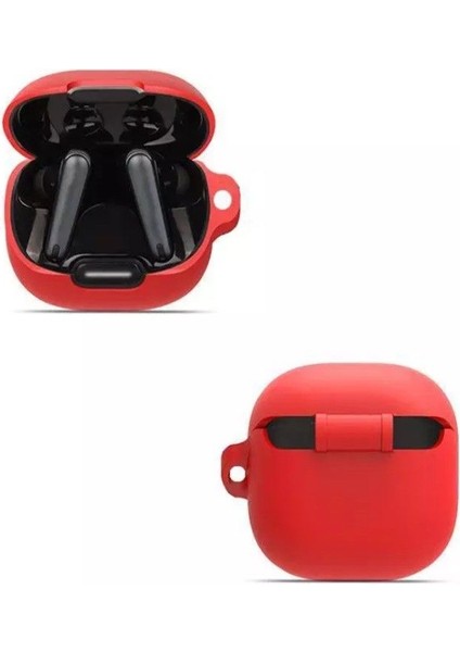 Anker Soundcore Liberty 4 Nc Uyumlu Kılıf Mat Kancalı Silikon SF13 Kırmızı fiyatları