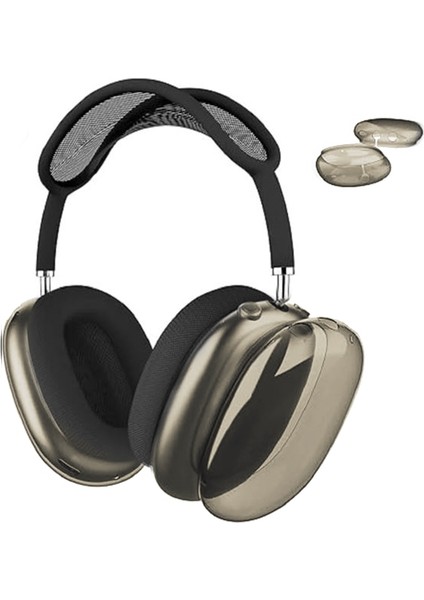 Airpods Max Uyumlu Kulaklık Kılıfı Silikon SF22 Füme