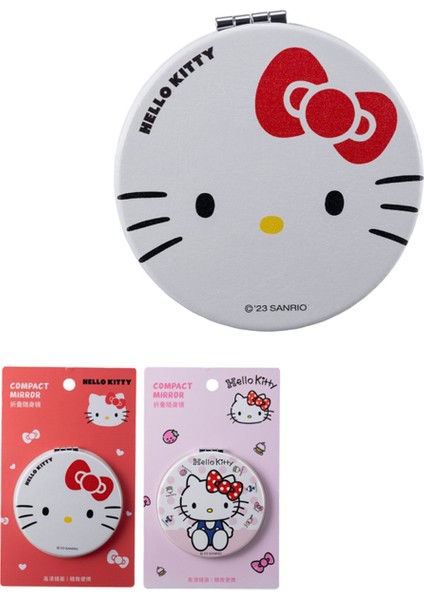 Hello Kitty Lisanslı Çift Taraflı Katlanabilir Ayna (Yuvarlak)