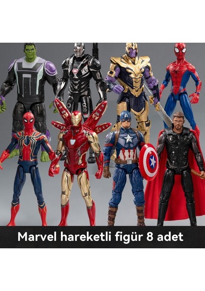 Yenilmezler 7 Inç Çelik Örümcek Adam El Ofis Çocuğu Süsleme Oyuncağı Kaptan Amerika (Yurt Dışından)