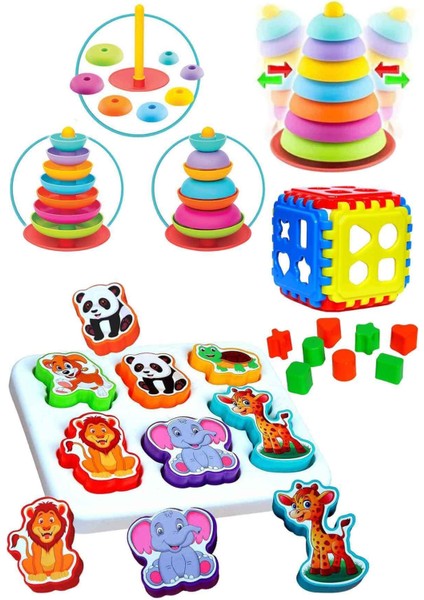 Elite Sallanan Halkalar + Sevimli Hayvanlar Bultak + Bultak Puzzle 1 Adet