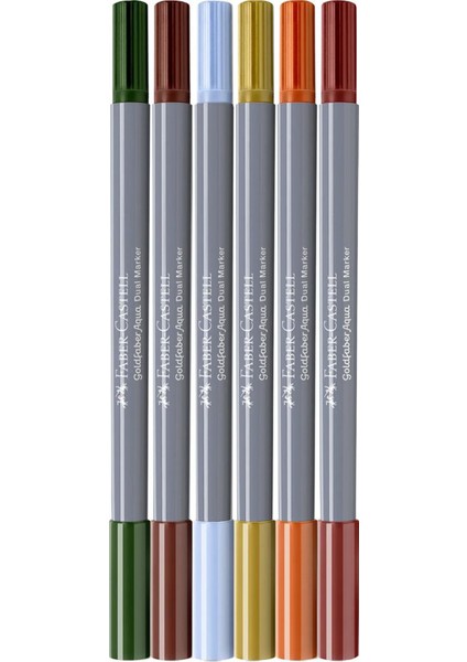 Goldfaber Aqua Çift Uçlu Markör 6'lı Mnzr Set,Su Bazlı, Fırça ve Fineliner Uçlu,Yıkanabilir Mürekkep fiyatları