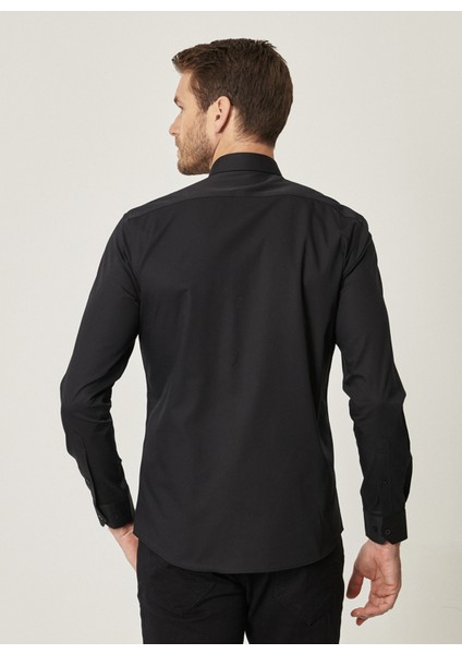 ALTINYILDIZ CLASSICS Erkek Siyah Ütü Gerektirmeyen Non-iron Slim Fit Dar Kesim %100 Pamuk Gömlek fırsatları