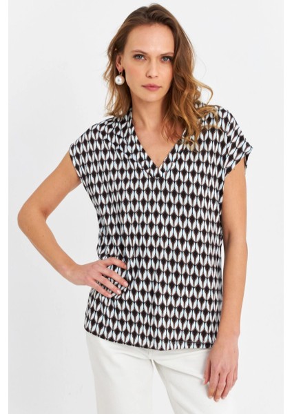 Kadın Multi V Yaka Salaş Bluz MLPP643 fırsatları