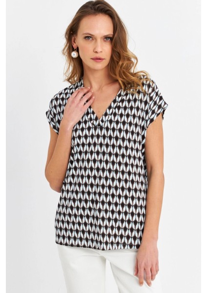 Kadın Multi V Yaka Salaş Bluz MLPP643 indirimleri
