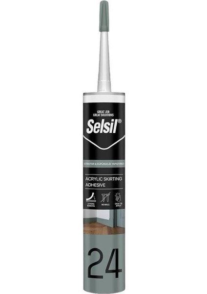 Selsil 24 Strafor Süpürgelik Yapıştırıcı 500 gr