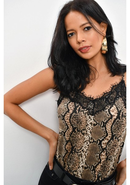 Kadın Taş-Siyah Dantelli Atlet LPP5008 modelleri