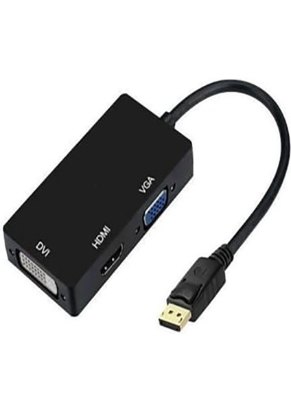 Displayport Dp - Hdmı/dvı/vga Erkek - Dişi 3'ü 1 Arada Adaptör Dönüştürücü modelleri