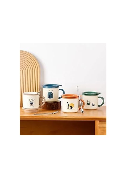 Figürlü Minimalist Seramik Kupa