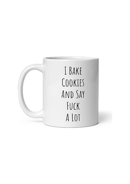 Print Dore Kurabiye Yaparım ve Diyorum Kupa, Pişirme Sevgilisine Hediye, Fırıncıya Hediye, Ingilizc