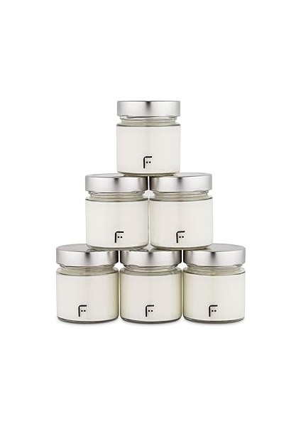 Pasteur Yoğurt Makinesi 6'lı Cam Kavanoz Seti, 212 Ml, Metal Kapaklı