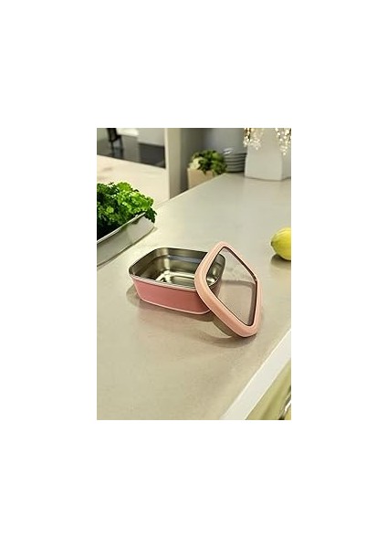 Vip Ahmet Dikdörtgen Saklama Kabı 2 L Pembe VP-931, Pembe