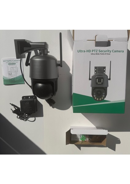 4K Wifi Güvenlik Kamerası – 36X Optik Zoom, Çift Lens, Gece Görüşlü, Alarmlı, Motorize Odaklama