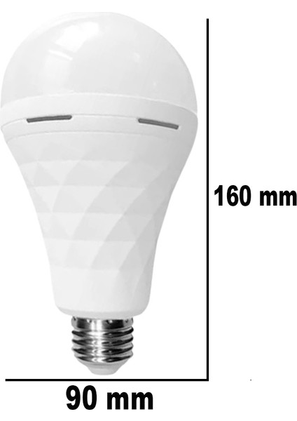 Şarjlı Akülü 15W Beyaz Işık LED Ampul-10 Adettir fiyatları