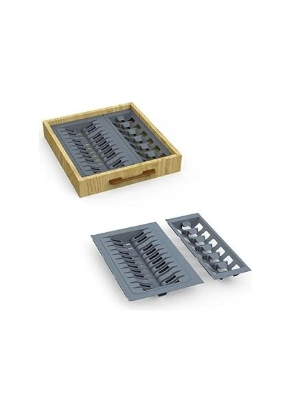 Tify Çekmece Içi Tabaklık ve Kaselik Düzenleyici (Yandan 3cm, Boydan 6cm Kesi̇lebi̇li̇r) 44X48 cm