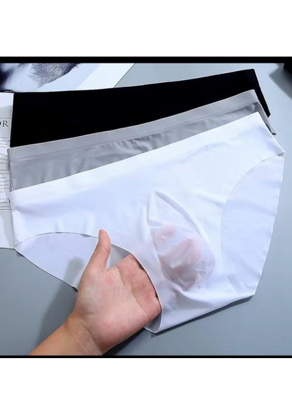 3 Lü Paket Erkek Lazer Kesim Dikişsiz Soft Külot, Erkek Iç Giyim, Erkek Üçgen Külot, Erkek Külot Set