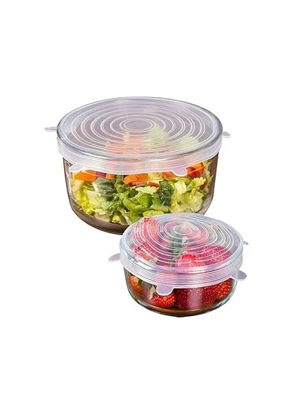 5dm-Silikon Streç Kapak 6'lı Tencere Bonesi