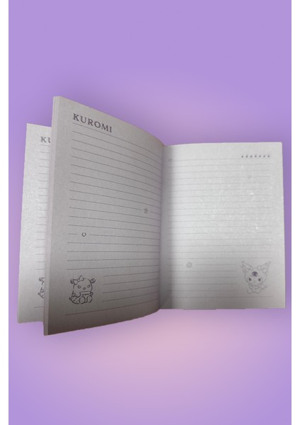 Sanrio Lisanslı A6 Ciltli Not Defteri (32 Yaprak*2 Adet) - Kuromi fırsatları