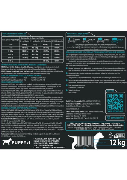 Signature Kuzulu Yavru Köpek Orta ve Büyük Irk - 3 kg modelleri