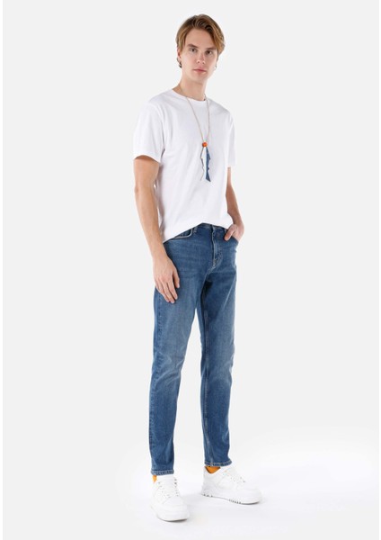 Regular Fit Erkek Indigo Jean Pantolon