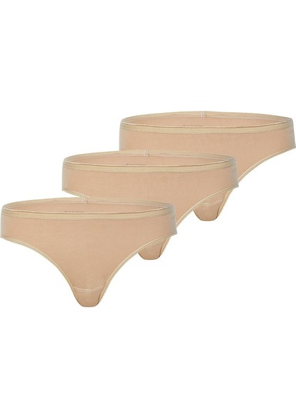 Kadın Slip Külot 3'lü Paket Essential 1575 - Ten fiyatları
