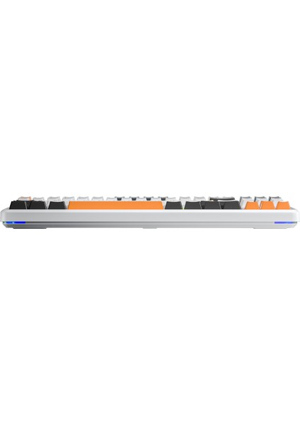 F87 Mekanik Rgb Tkl Spacecrystal Switch Kablosuz Makrolu Hot Swap Klavye Turuncu