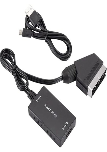 Scart-Kablo Hd Adaptörü 720P 1080P Video Ses Dönüştürücü Çevirici Tv Monitör Projektör Için Adaptör fiyatları