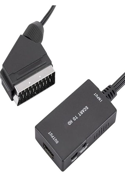 Scart-Kablo Hd Adaptörü 720P 1080P Video Ses Dönüştürücü Çevirici Tv Monitör Projektör Için Adaptör fırsatları