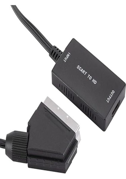 Scart-Kablo Hd Adaptörü 720P 1080P Video Ses Dönüştürücü Çevirici Tv Monitör Projektör Için Adaptör indirimleri