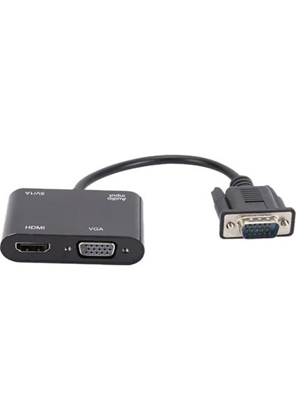 VGA HDMI Dönüştürücü Adaptörü VGA Kaynak Çıkışı Tv Dizüstü Bilgisayar Masaüstü Monitör Için fiyatları