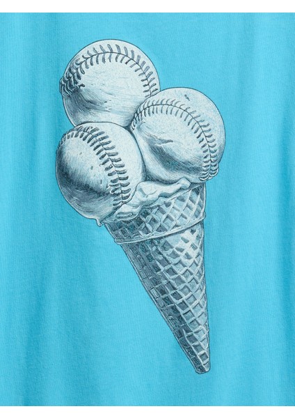 Erkek Çocuk Açık Mavi Grafik Baskılı T-Shirt fiyatları