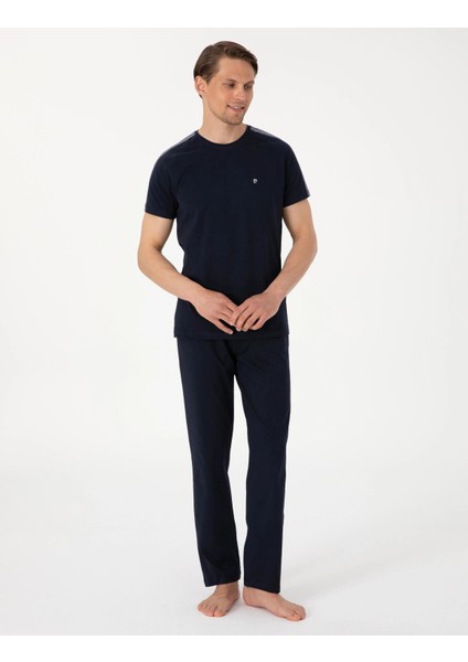 Erkek Bisiklet Yaka Penye Kısa Kol Pijama Takım indirimleri