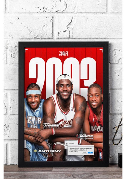 Lebron James Dwyane Wade Carmelo Anthony Çerçeveli Tablo - Basketbol Nba Posteri Tablo