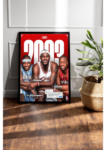 Lebron James Dwyane Wade Carmelo Anthony Çerçeveli Tablo - Basketbol Nba Posteri Tablo fiyatları