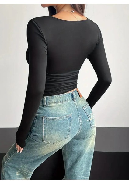Kare Yaka Uzun Kollu Bluz/body modelleri