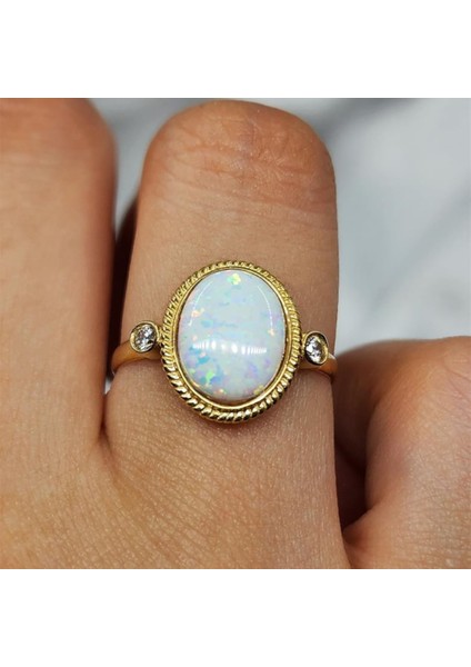 Gümüş Yüzük - Vintage Opal Taşlı 925 Ayar Gümüş Yüzük-Otantik Opal Taşlı Gümüş Yüzük-Hediye 925 Ayar Gümüş Yüzük modelleri